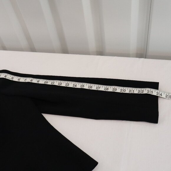 Ann Taylor Womens Feminine Fit Three Button Blazer Black Size 10 Notch Collar - Picture 8 of 8